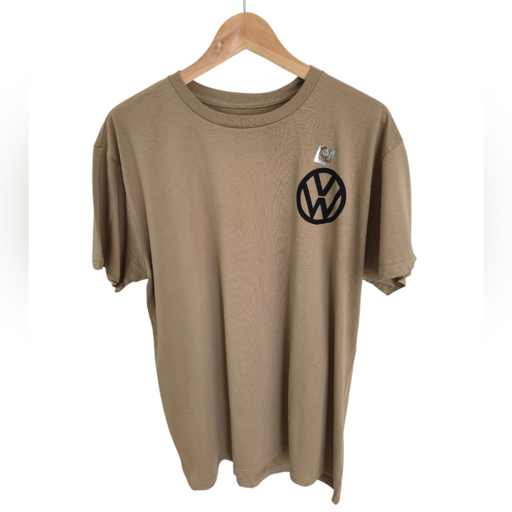 NWOT Volkswagen Graphic 1960 The Original Bus Khaki Size Large